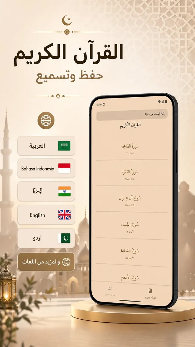 لقطة من تطبيق القرآن الكريم